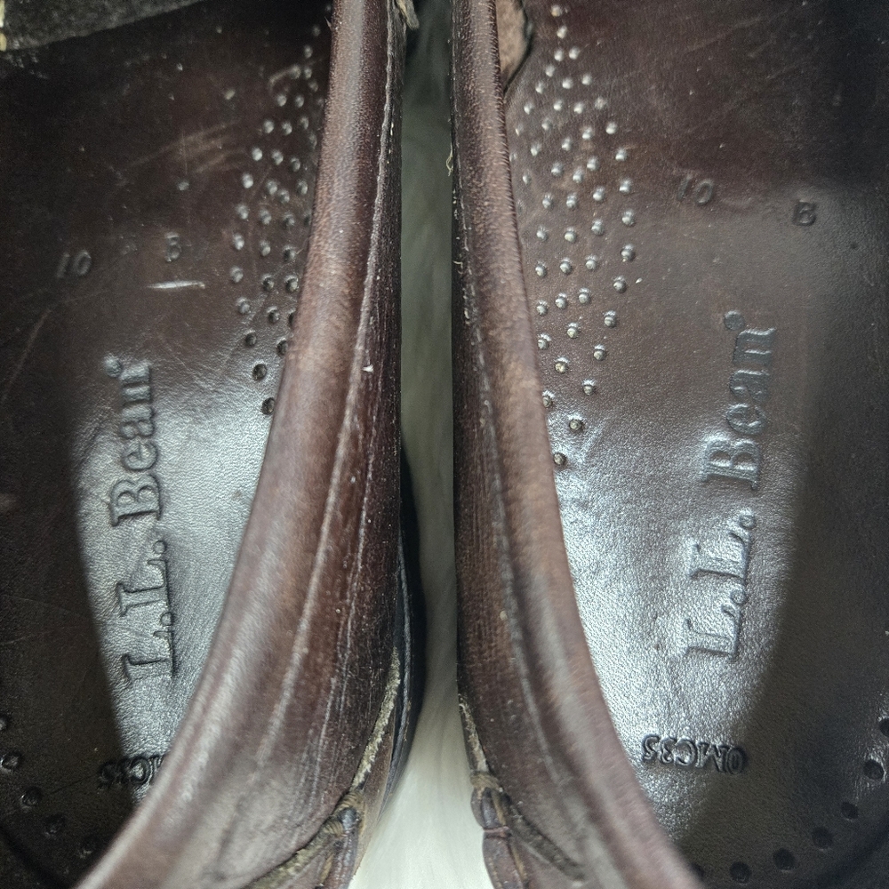 L.L.Bean Leather Penny Loafers With Vibram Soles - Picture 4 of 5